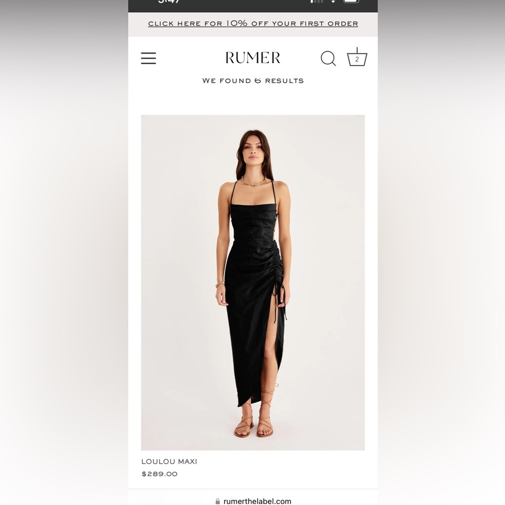 Ruler-the label LouLou Maxi in Black